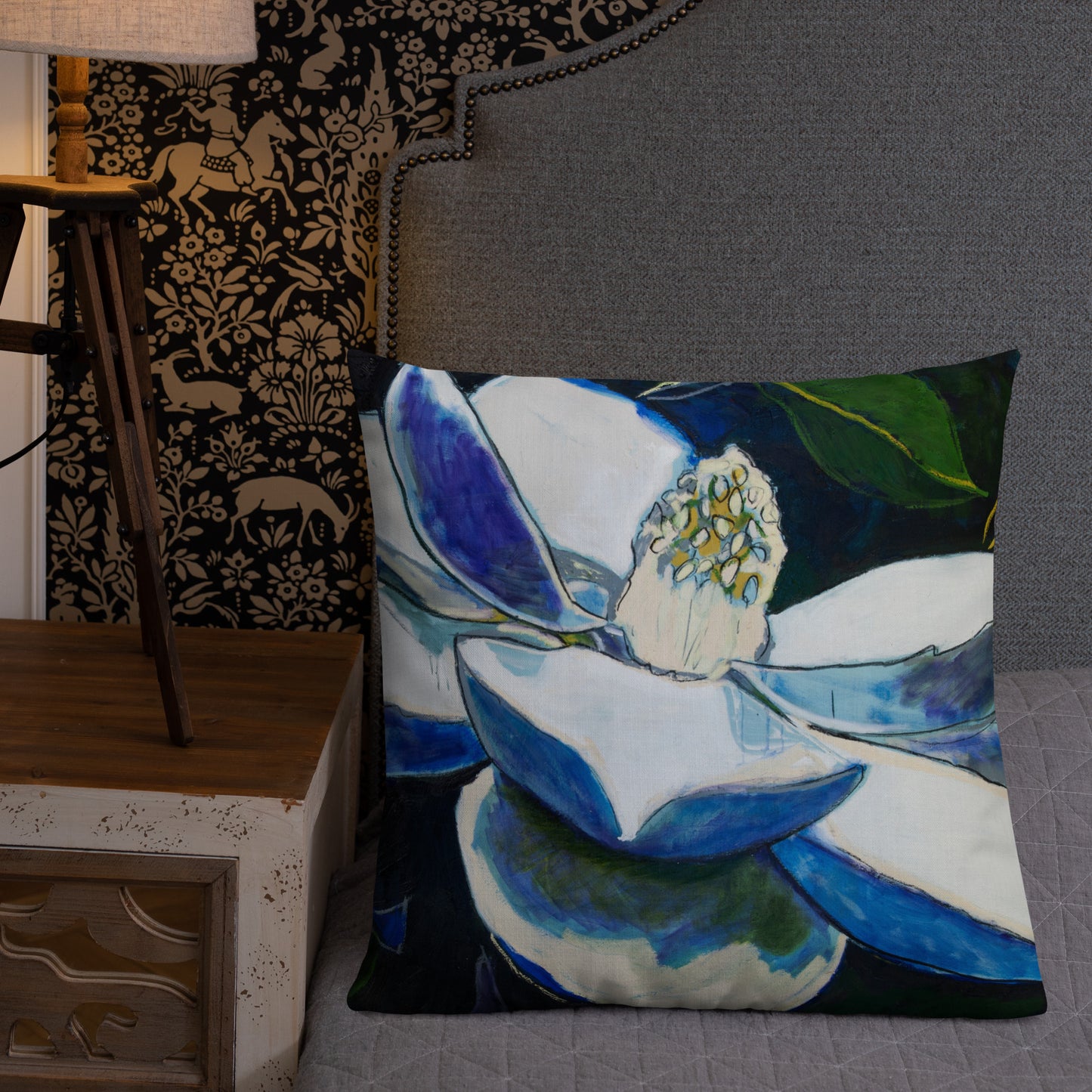 Magnolia at Night Premium Pillow