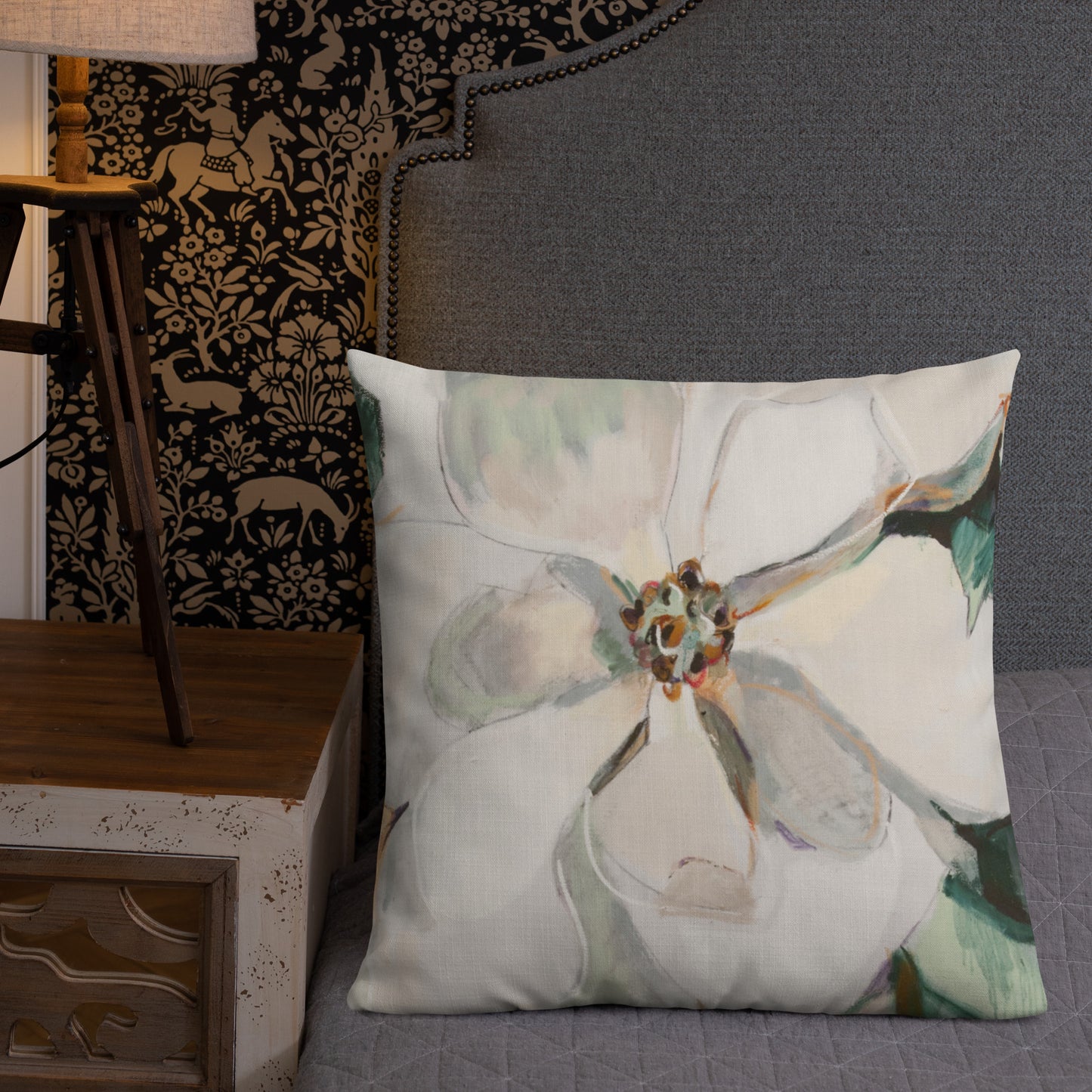 Soft Magnolia III Pattern Premium Pillow