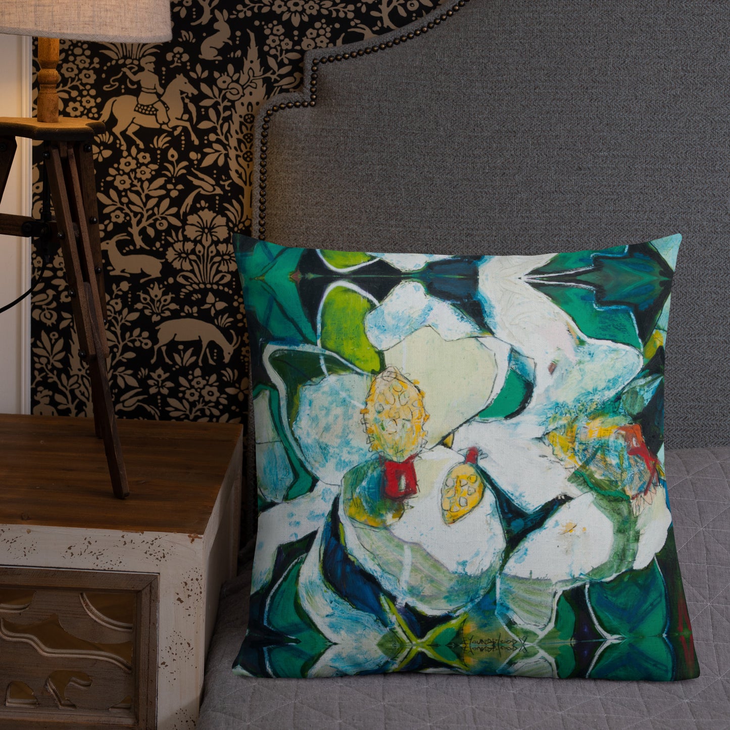 Tropical Magnolia Premium Pillow