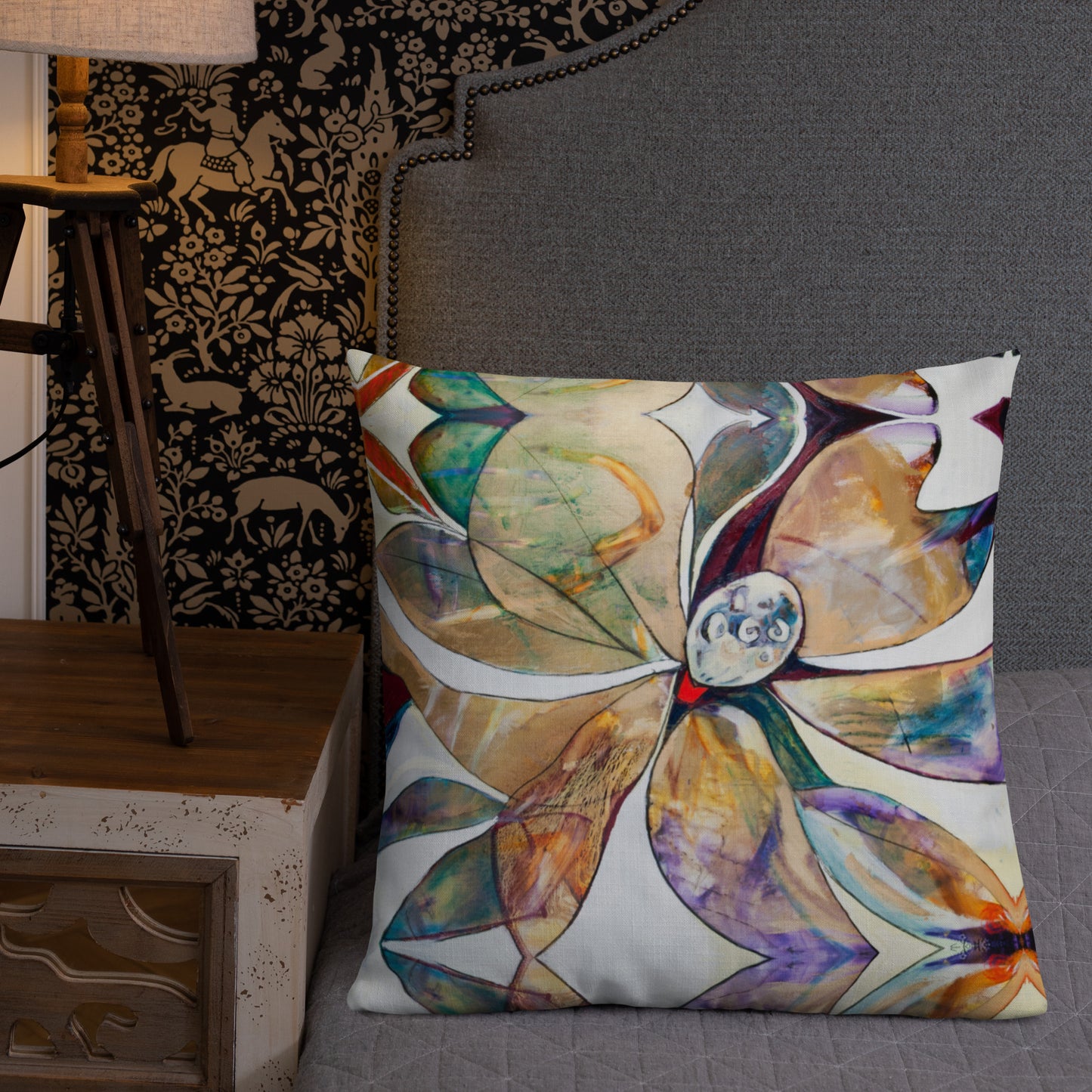 Reverse Magnolia Premium Pillow