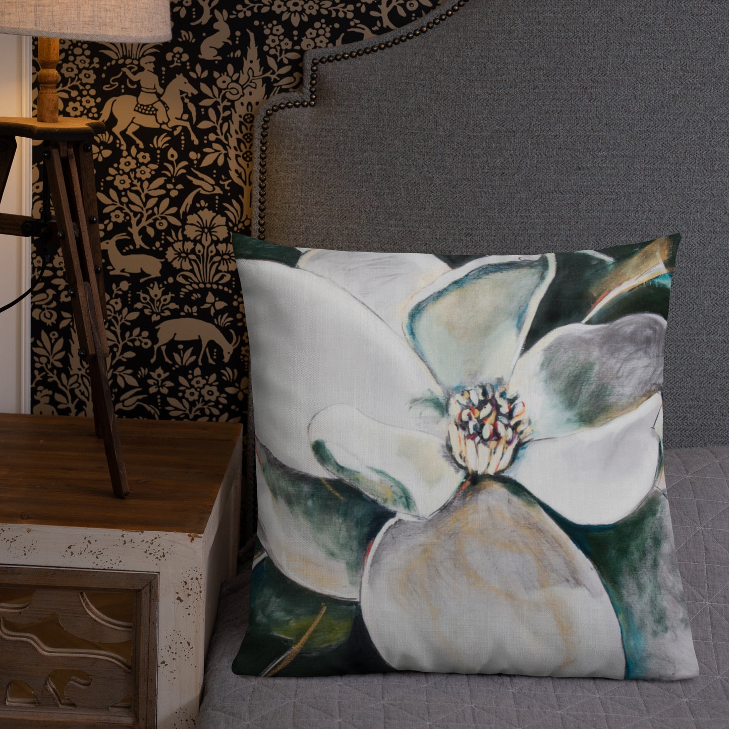 Open Heart Magnolia Premium Pillow