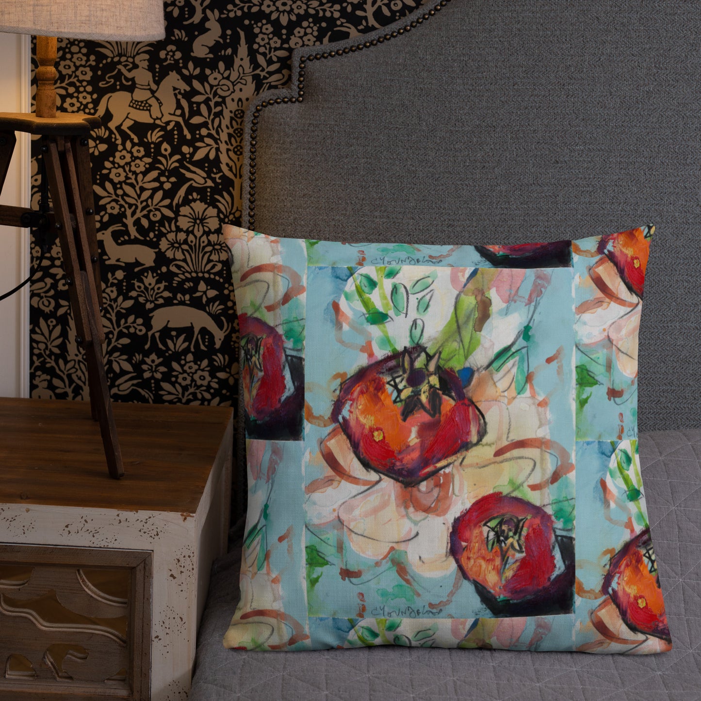 Tree of Life with Pomegranates (120) Premium Pillow
