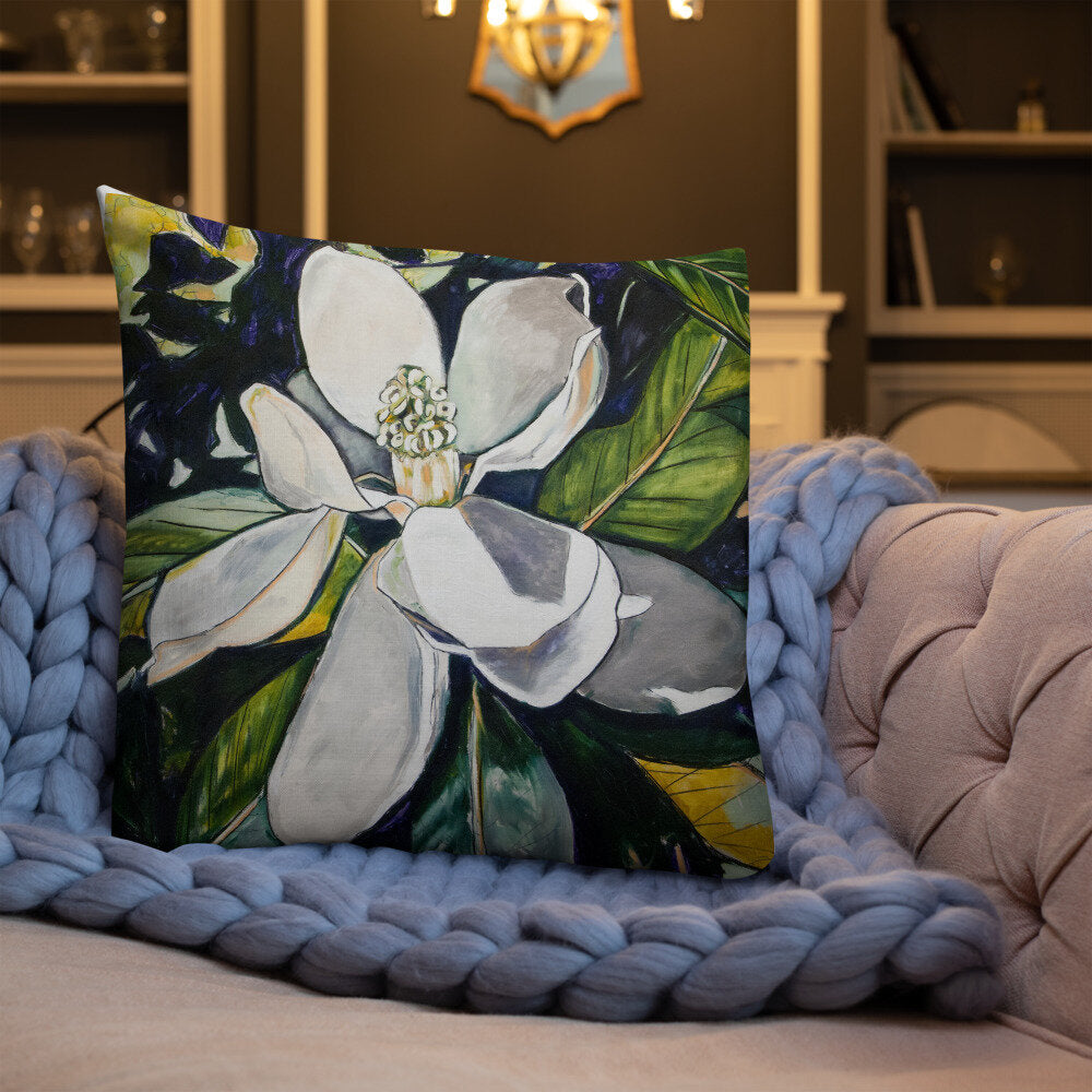 Indigo Magnolia Premium Pillow