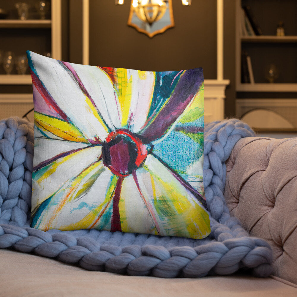 Zinnias Premium Pillow