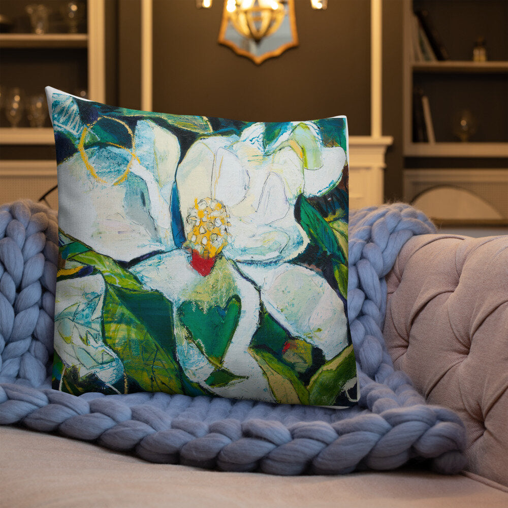 Tropical Magnolia II Premium Pillow