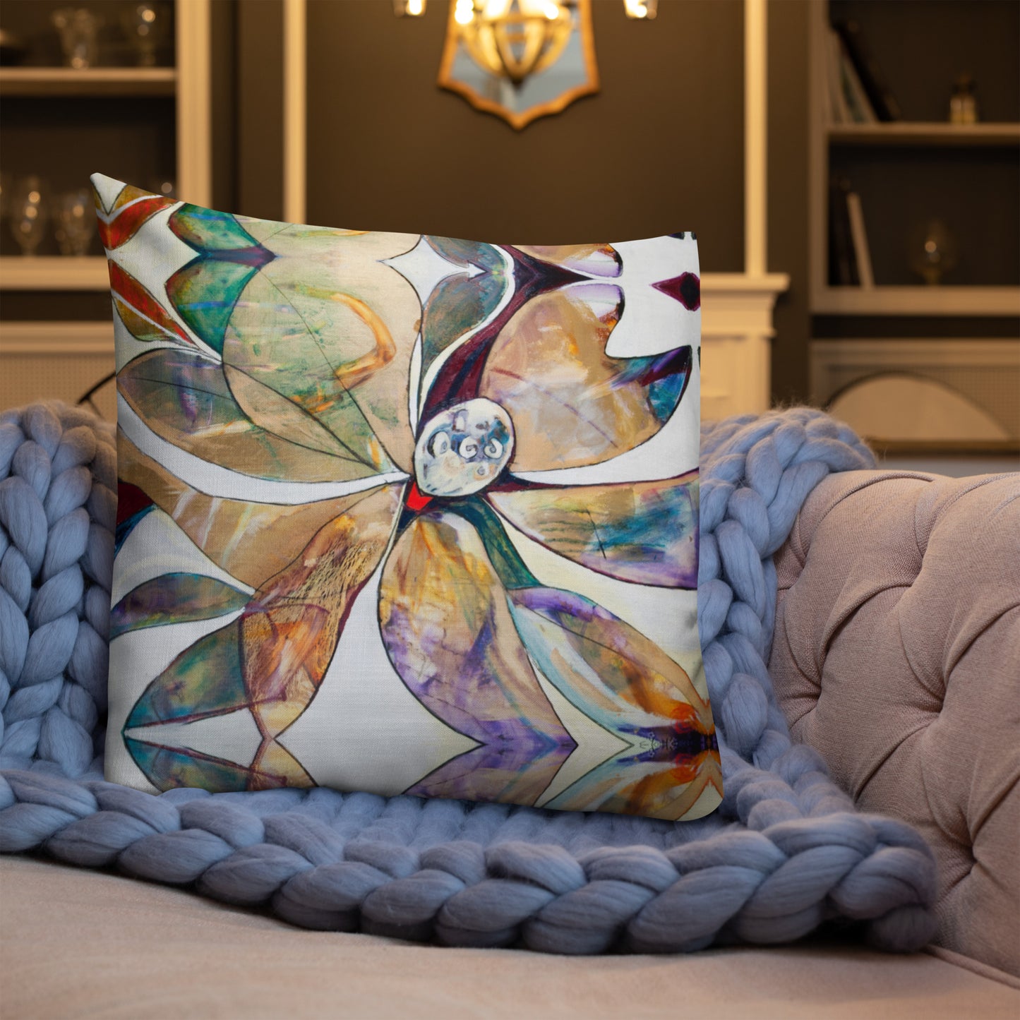 Reverse Magnolia Premium Pillow