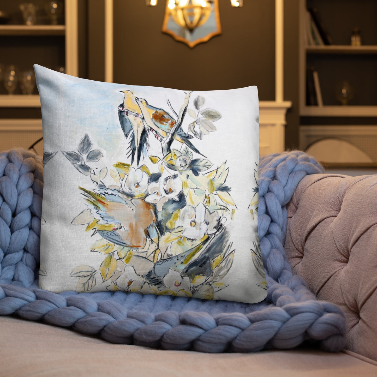 Mourning Doves Premium Pillow