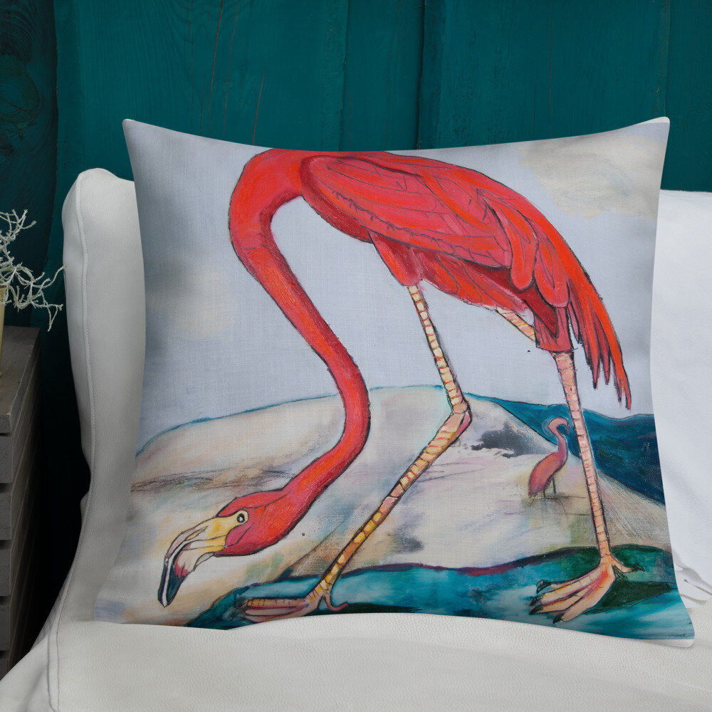 Flamingo Oasis Premium Pillow