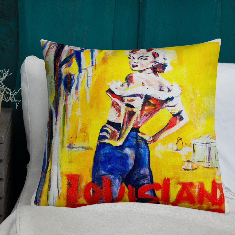 Cropped Louisiana Hussy II Premium Pillow