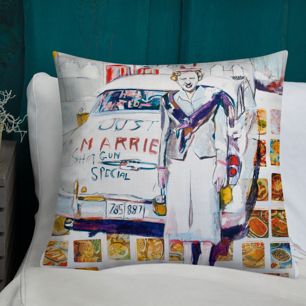 Vintage Newlywed Premium Pillow