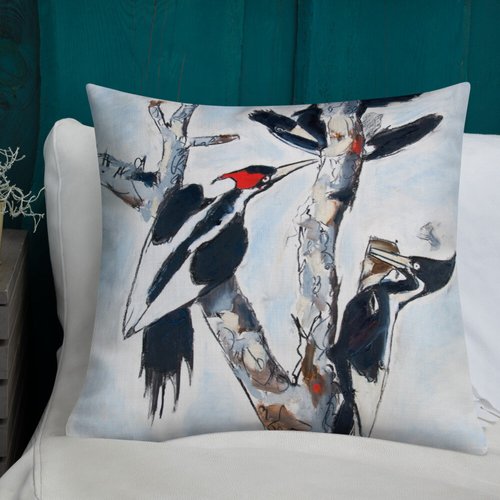 Three Woodpeckers Premium Pillow