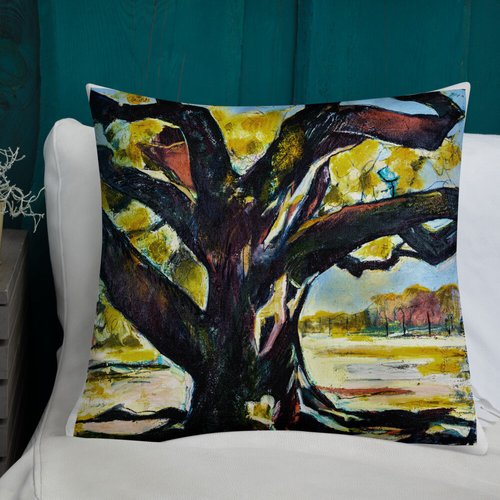 Square Tree of Life (Dark) Premium Pillow