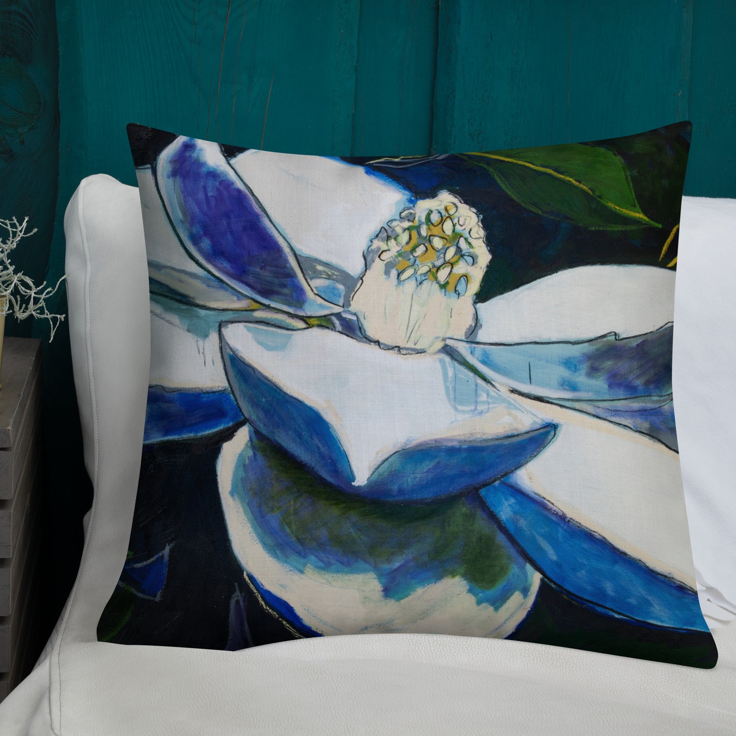 Magnolia at Night Premium Pillow