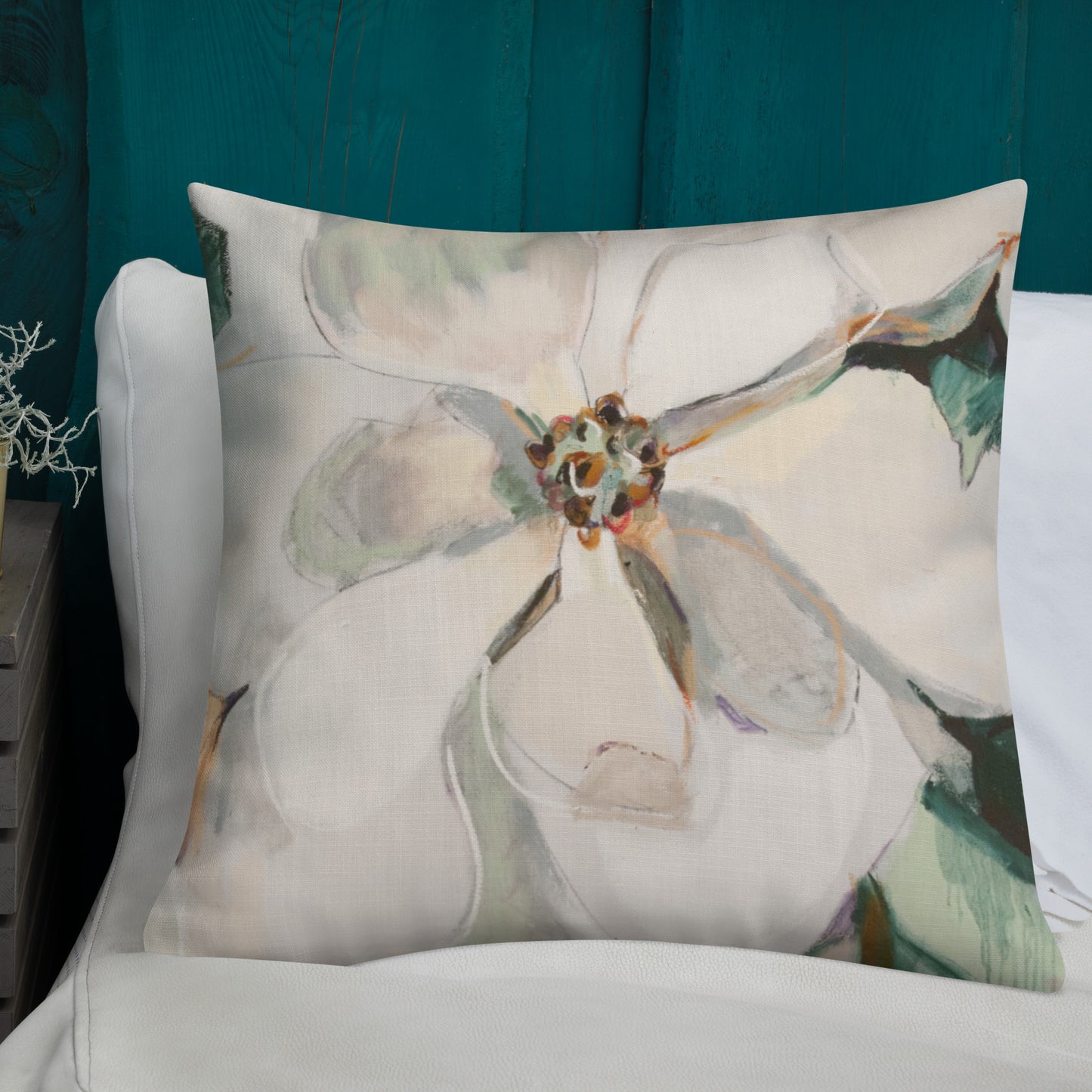 Soft Magnolia III Pattern Premium Pillow