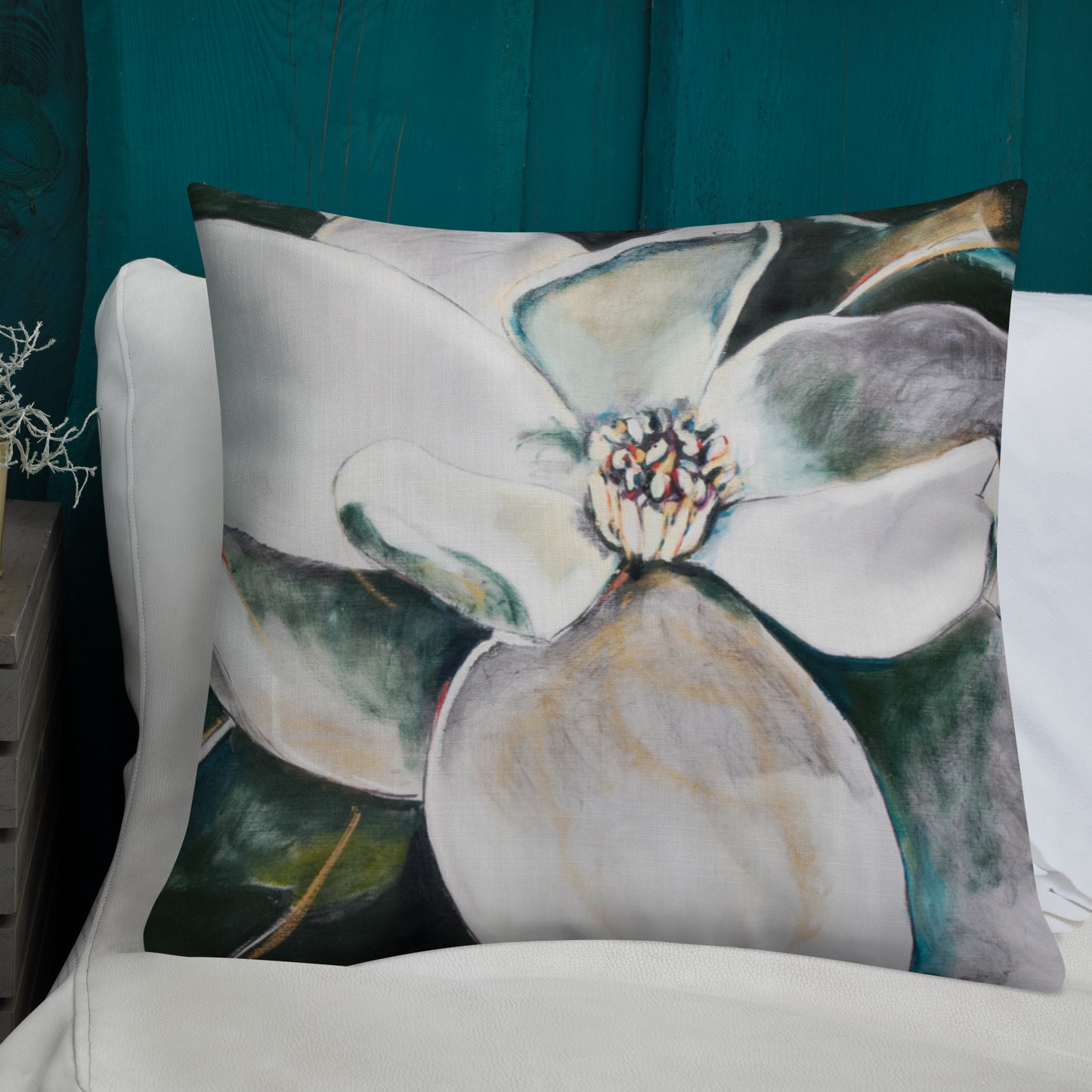 Open Heart Magnolia Premium Pillow