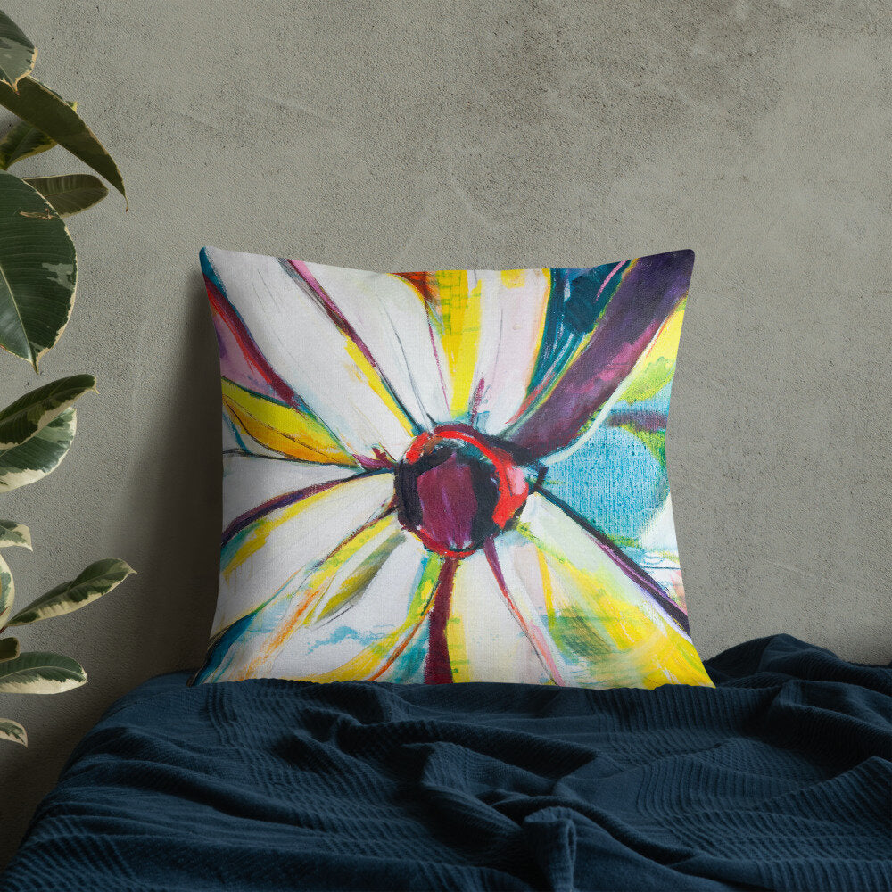 Zinnias Premium Pillow