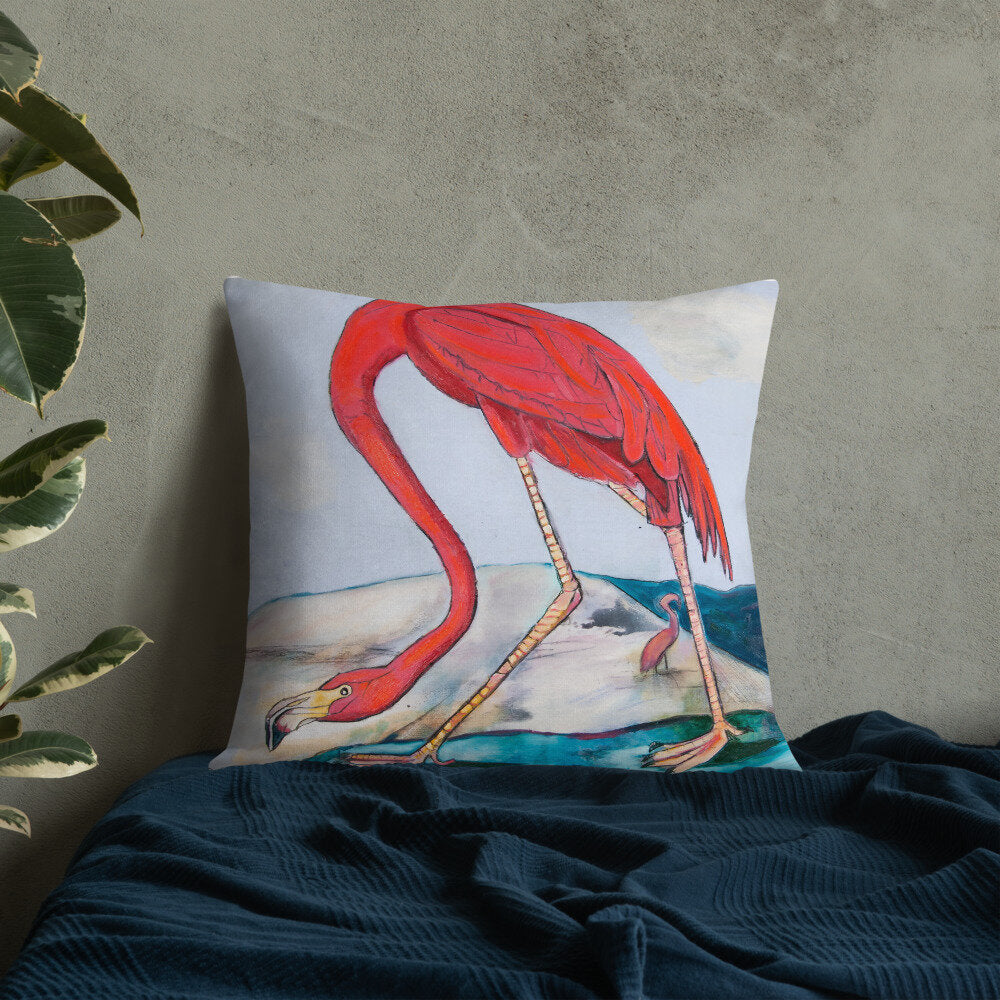 Flamingo Oasis Premium Pillow