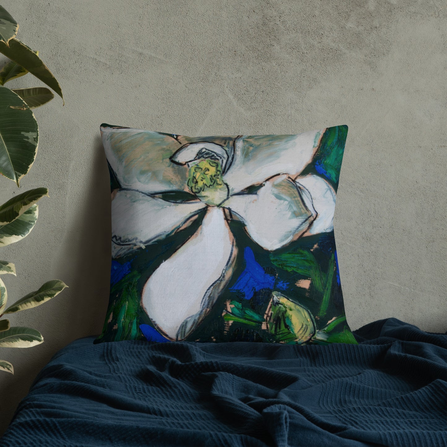 Magnolia with Pod Premium Pillow