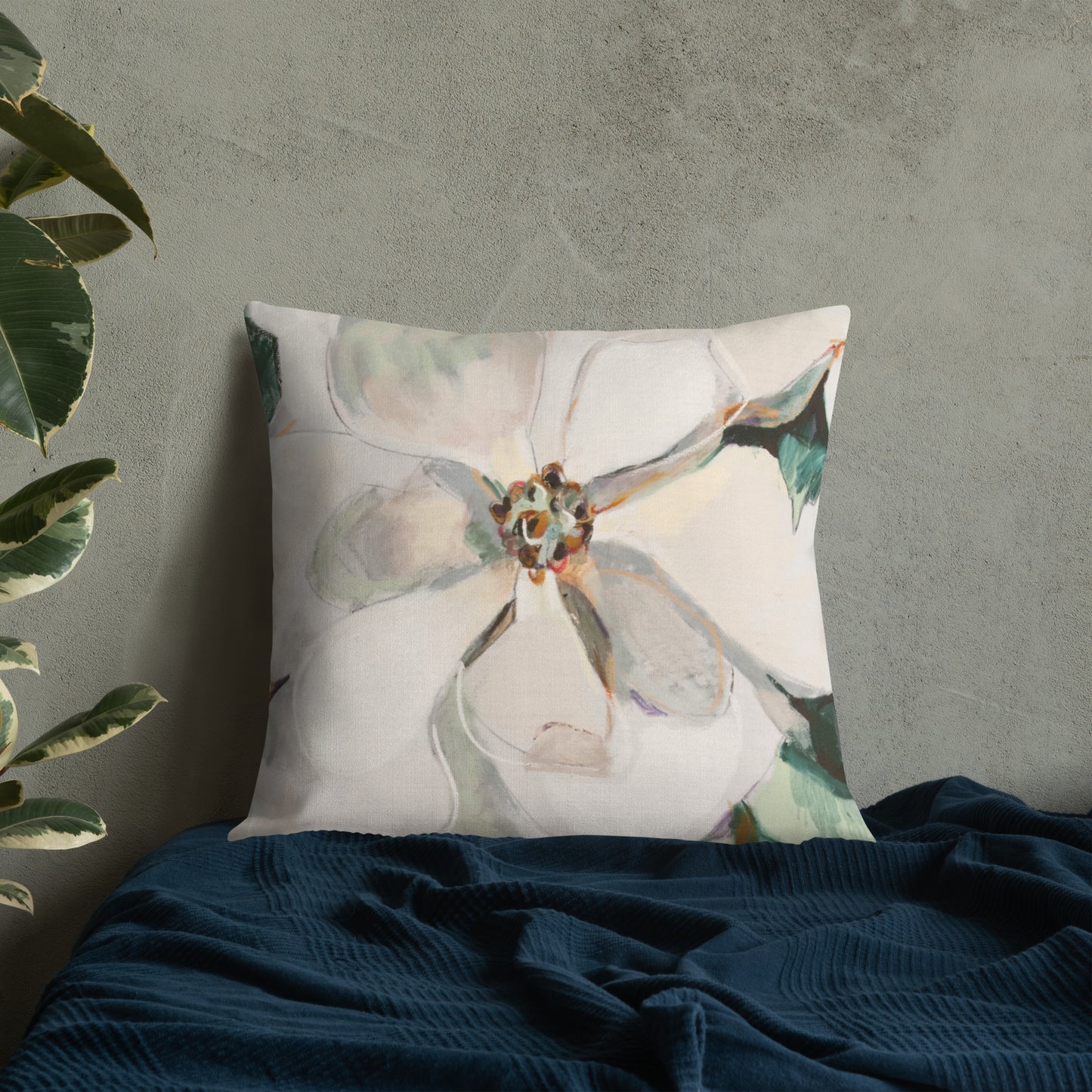 Soft Magnolia III Pattern Premium Pillow