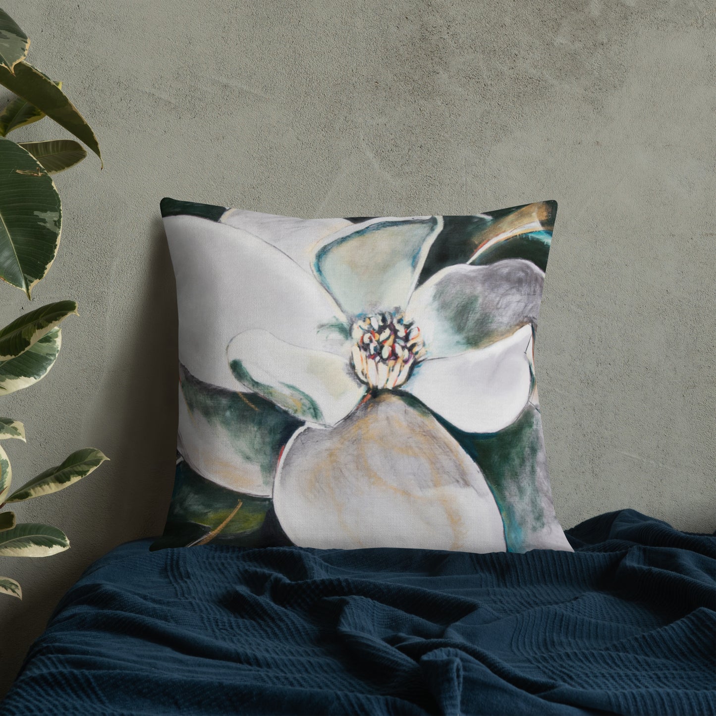 Open Heart Magnolia Premium Pillow