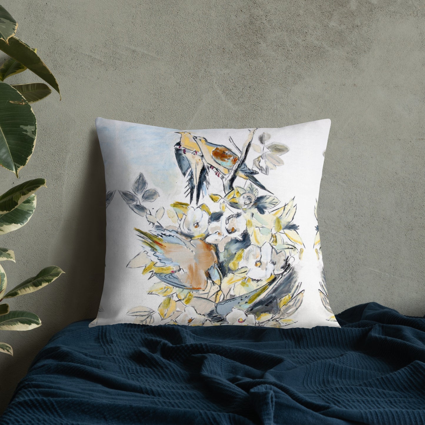 Mourning Doves Premium Pillow