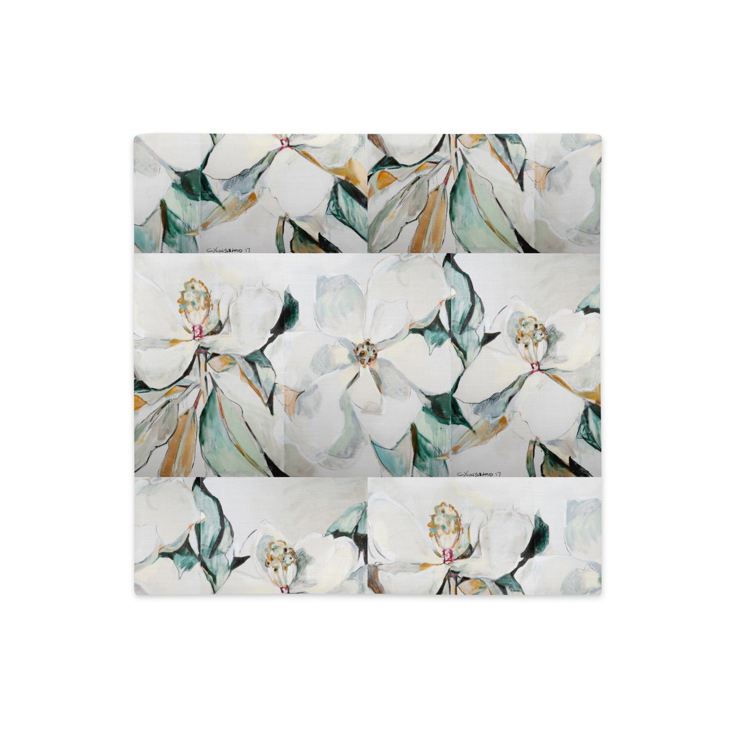 Magnolia Triptych Premium Pillow Case