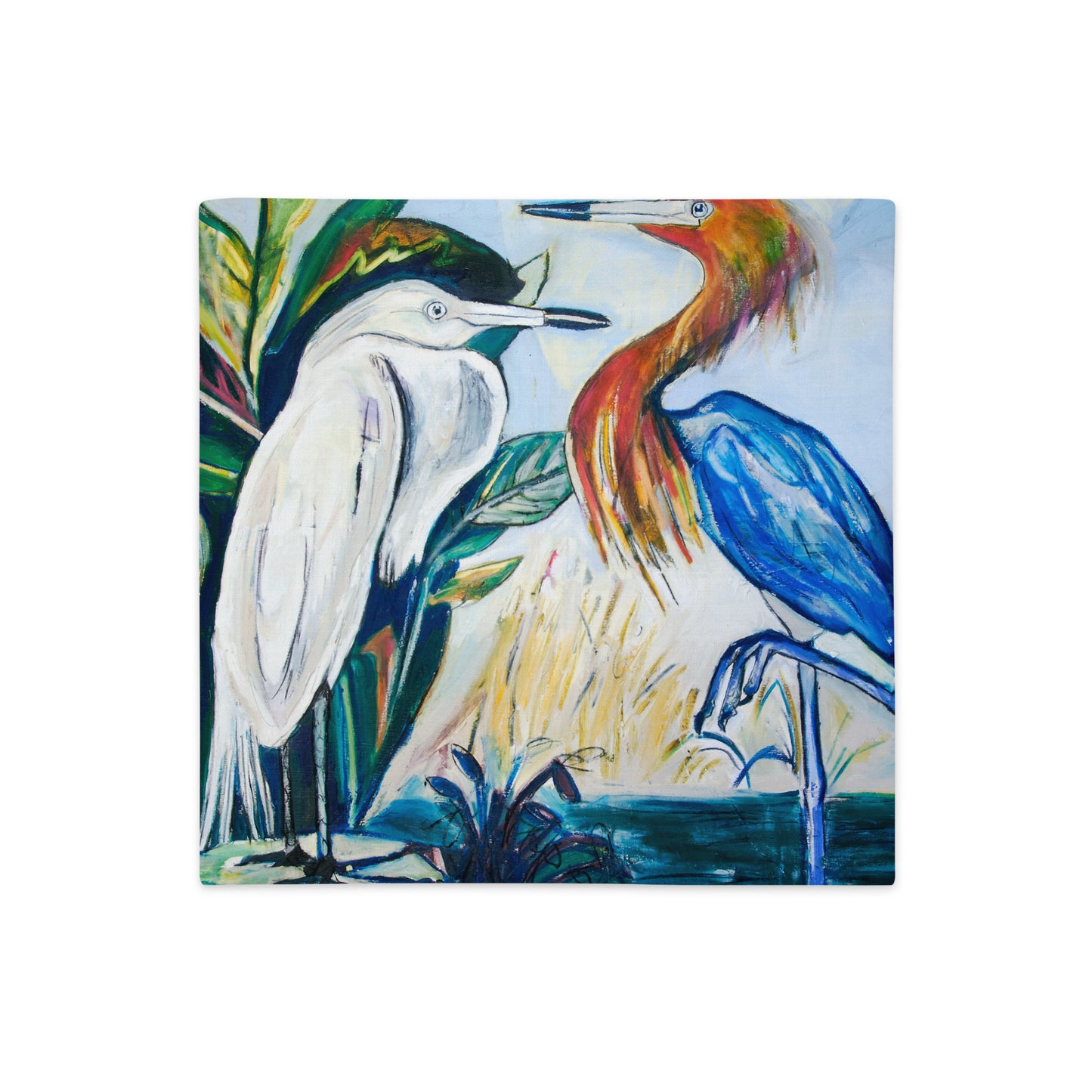 Herons Face to Face Premium Pillow Case