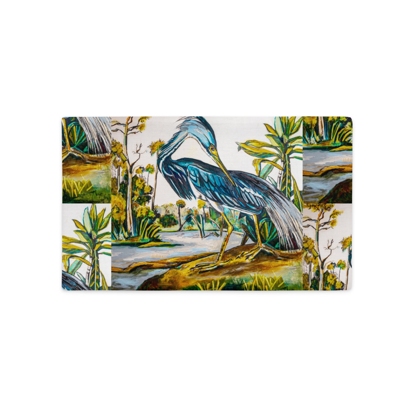 Blue Heron (Dark) Premium Pillow Case