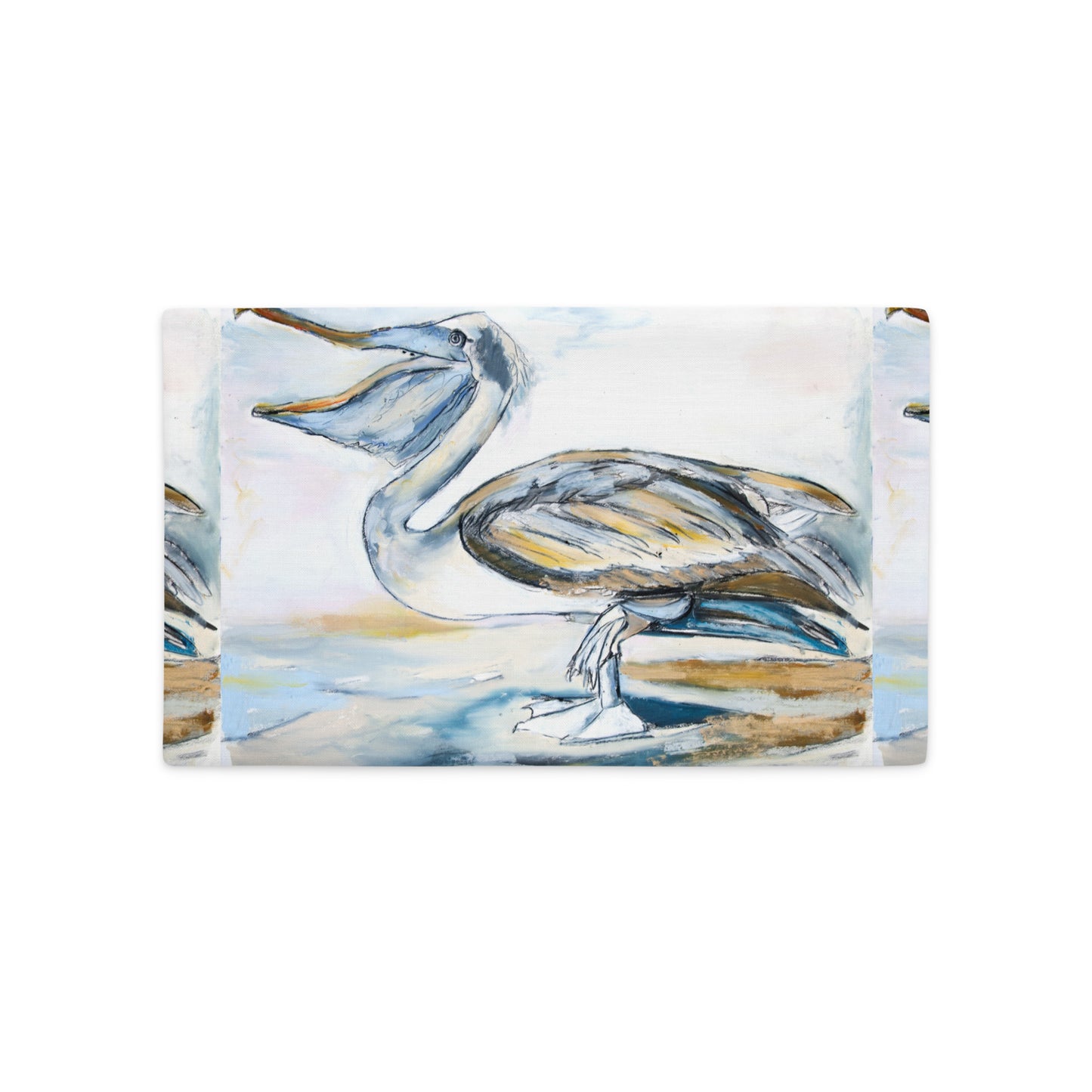 Brown Pelican on the Shore Premium Pillow Case