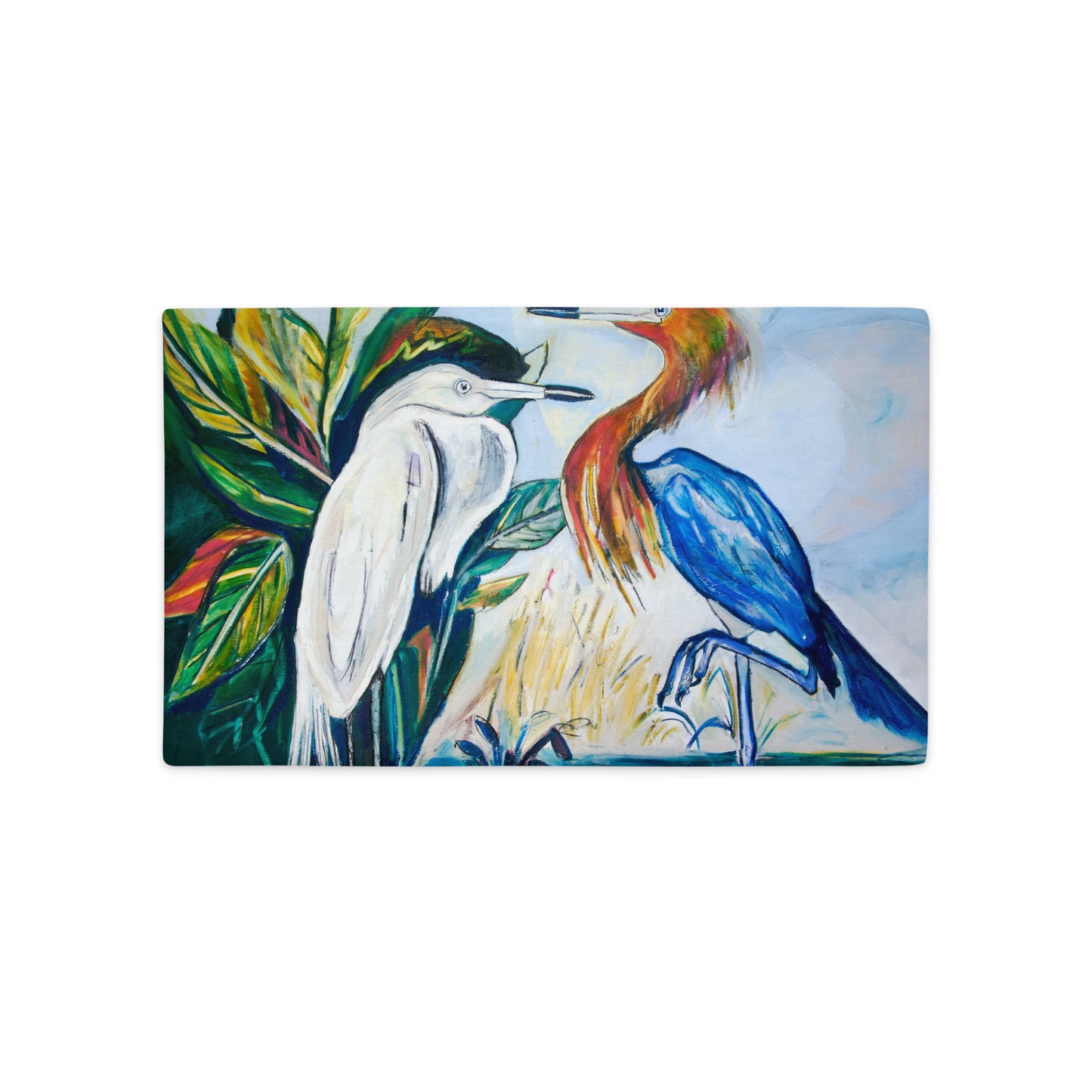 Herons Face to Face Premium Pillow Case