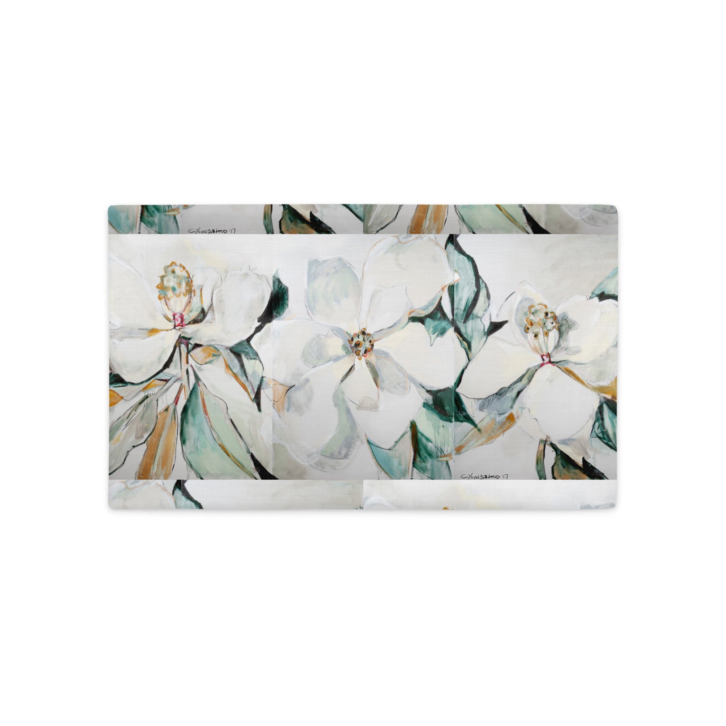 Magnolia Triptych Premium Pillow Case