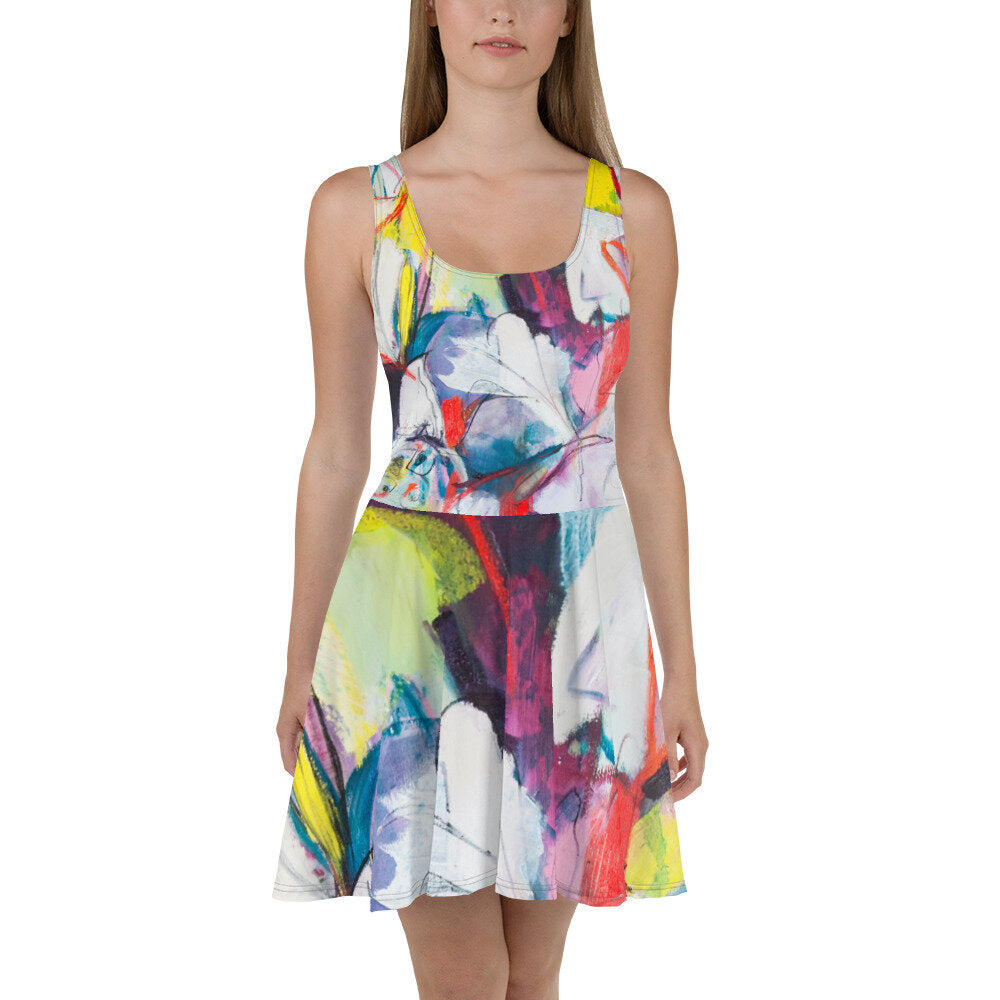 Zinnias II Skater Dress