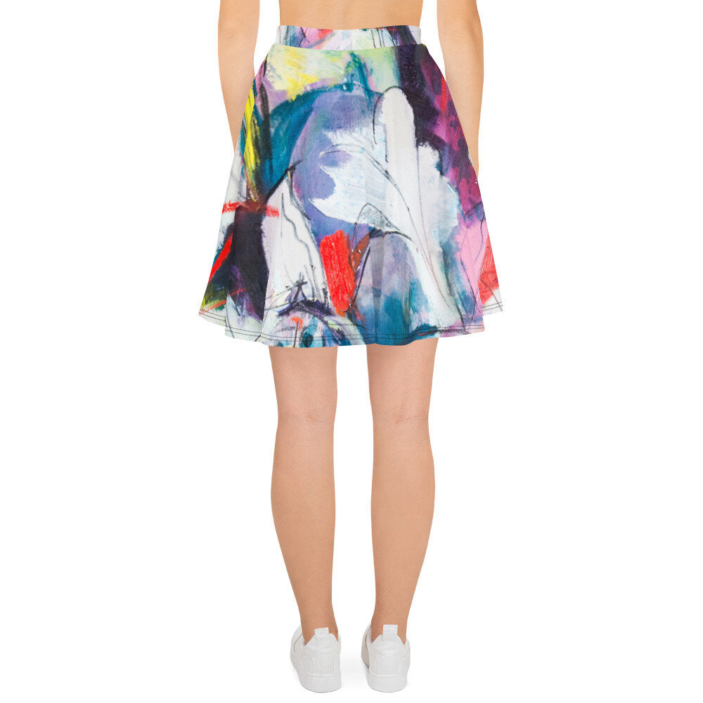 Zinnias II Skater Skirt