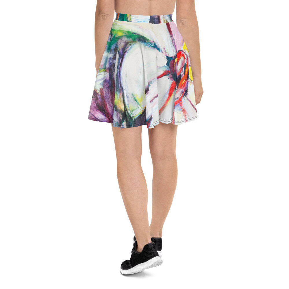 Zinnias III Skater Skirt