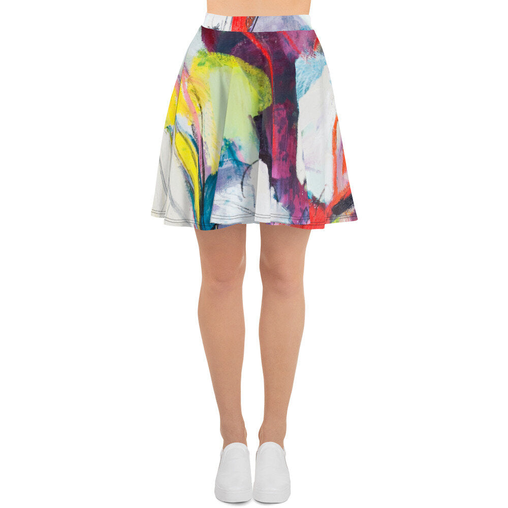 Zinnias II Skater Skirt
