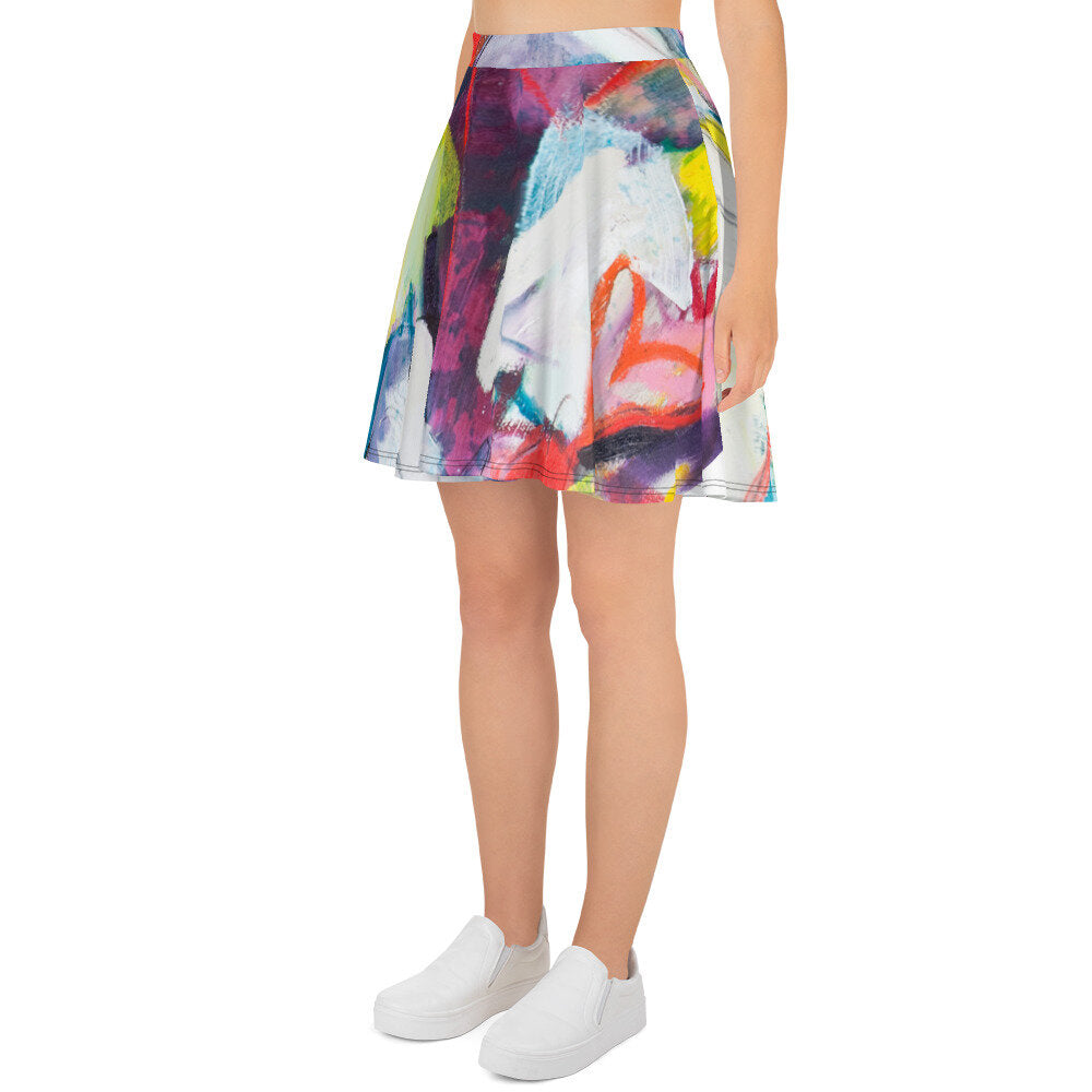 Zinnias II Skater Skirt
