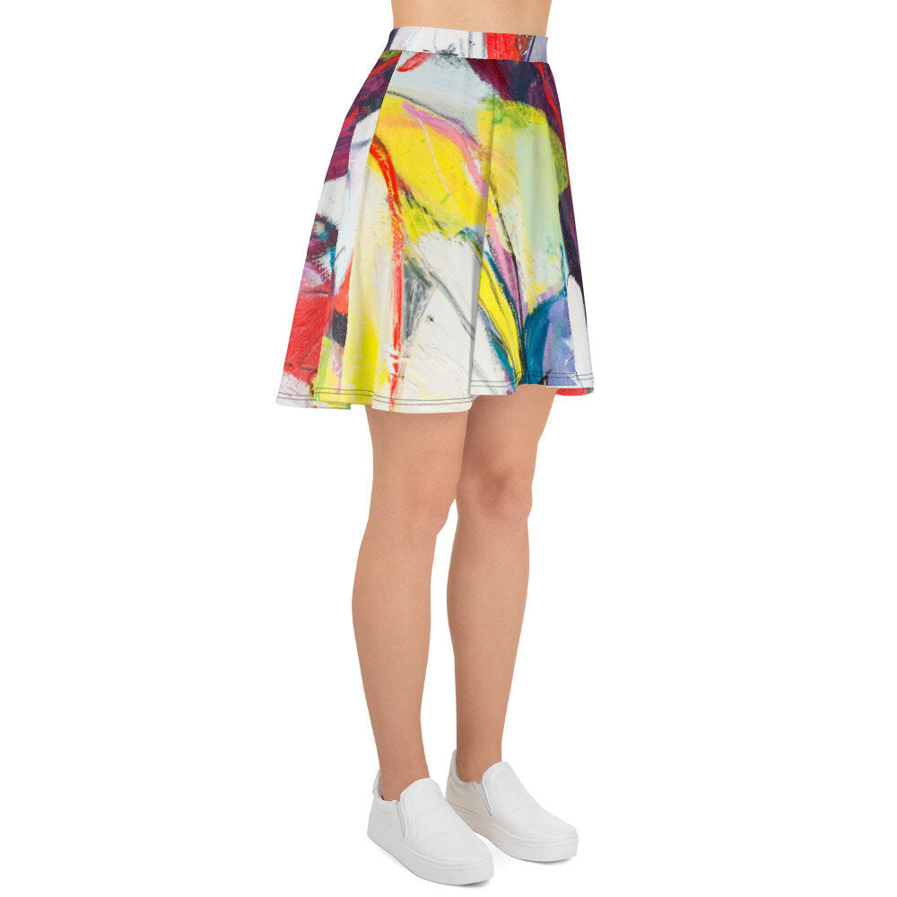 Zinnias II Skater Skirt