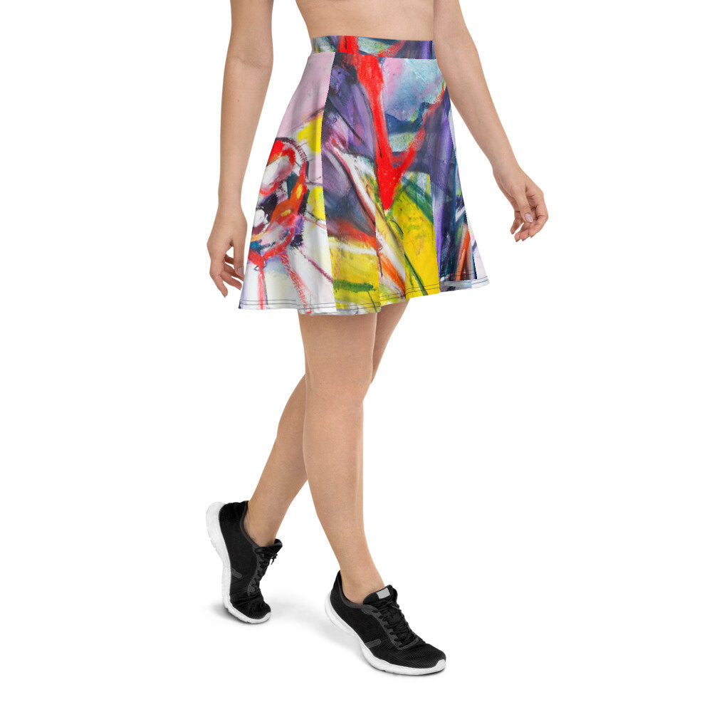 Zinnias III Skater Skirt