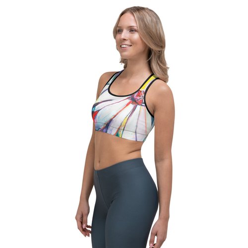 Zinnias III Sports bra