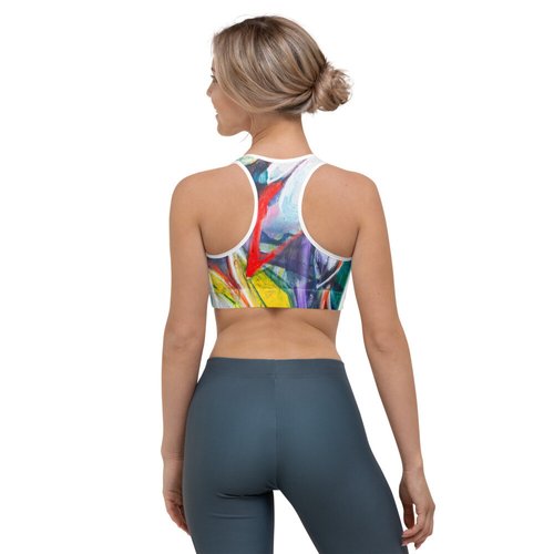 Zinnias III Sports bra