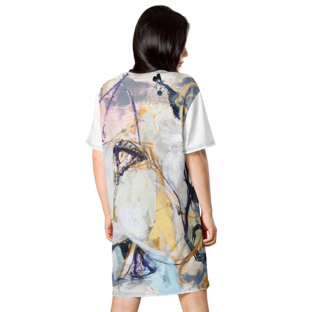 Abstract Cotton T-shirt dress