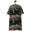 Gator on Log with Reflection Pattern T-shirt dress