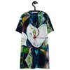 Magnolia and Painted Bunting Pattern T-shirt dress