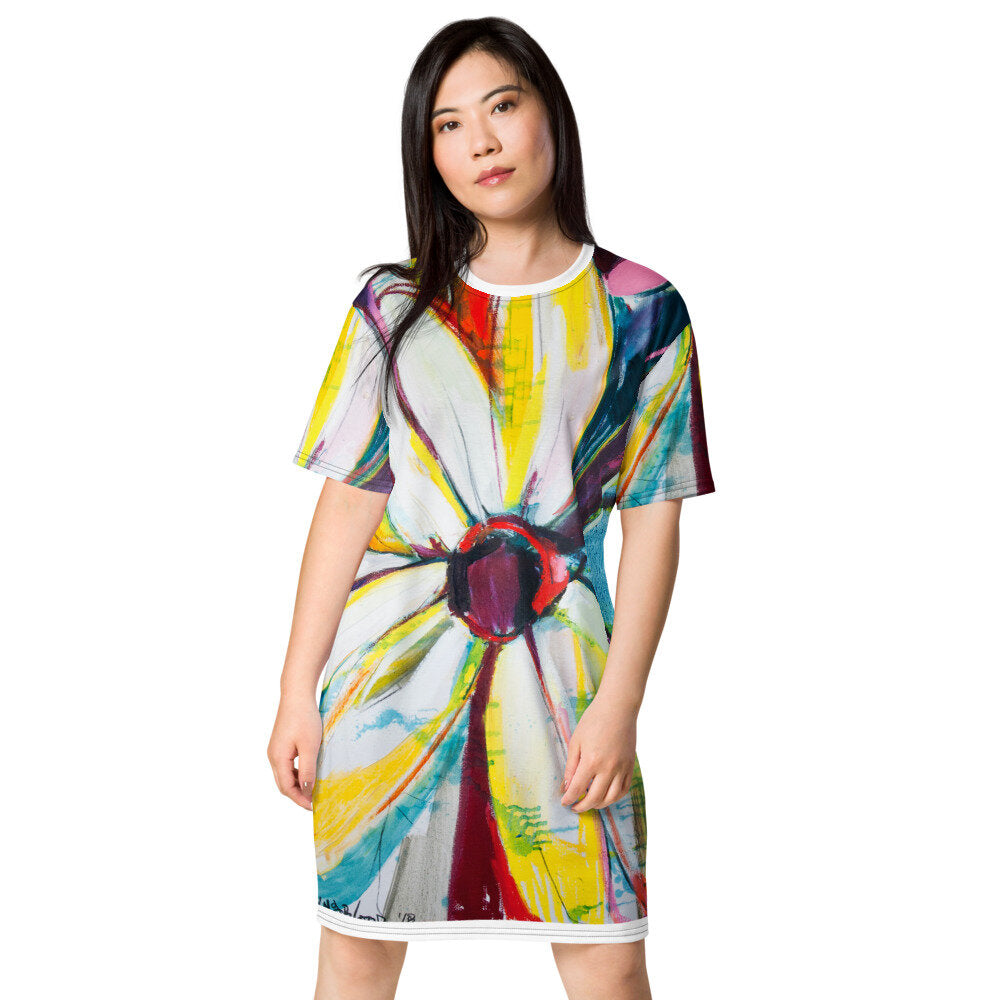 Zinnias T-shirt dress