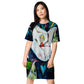 Magnolia with Painted Bunting T-shirt dress