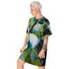 Abstract Magnolia T-shirt dress