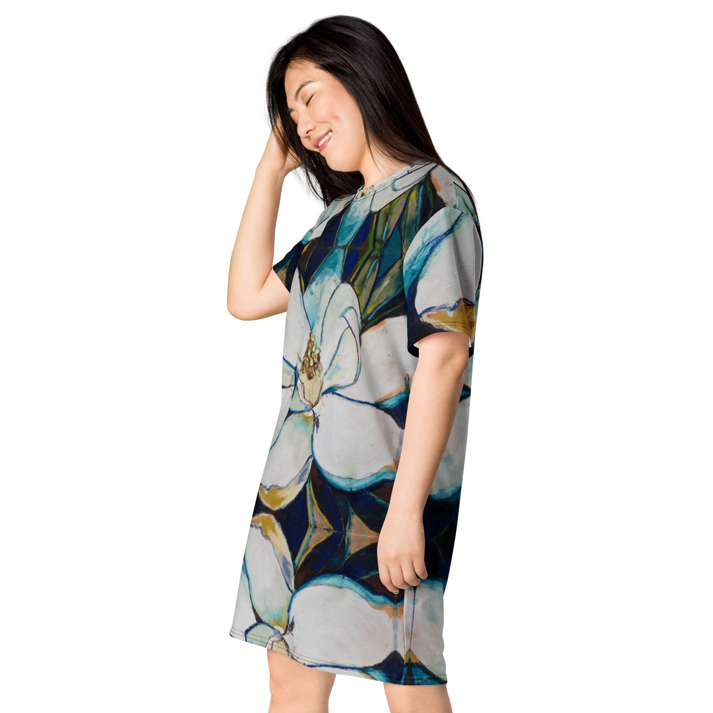 Indigo Magnolia T-shirt dress