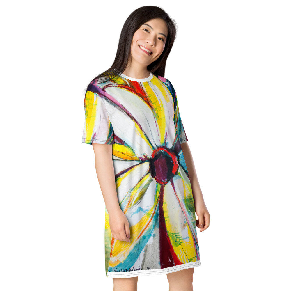 Zinnias T-shirt dress