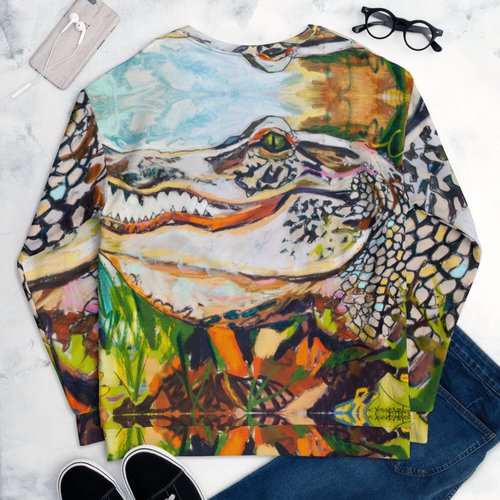 Groovy Gator Pattern Unisex Sweatshirt