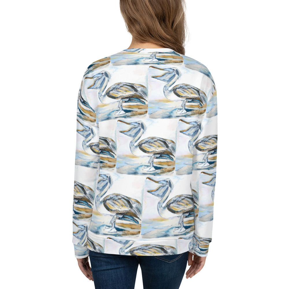 Brown Pelican on the Shore Unisex Sweatshirt